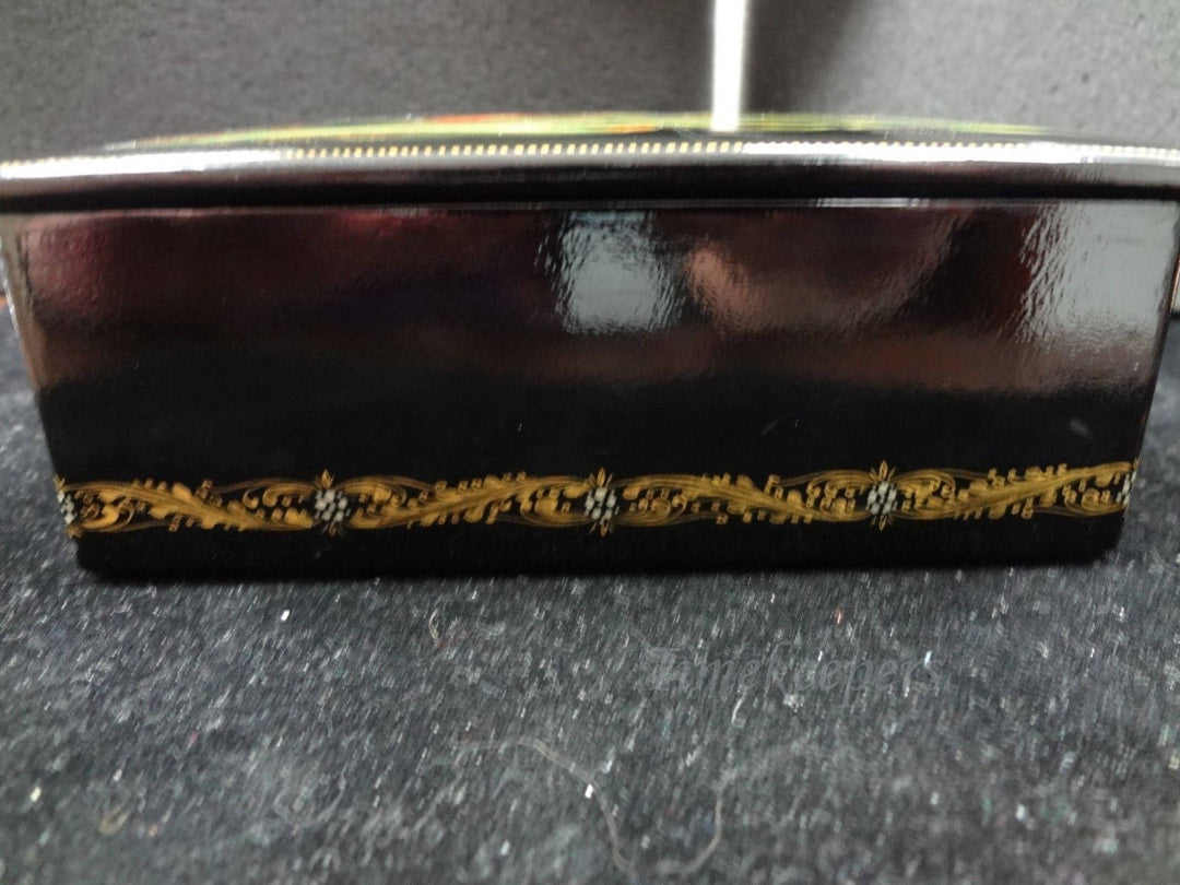 c112 Russian Original Palekh Tradition Wood Painted Lacquer Box 1969 Unique