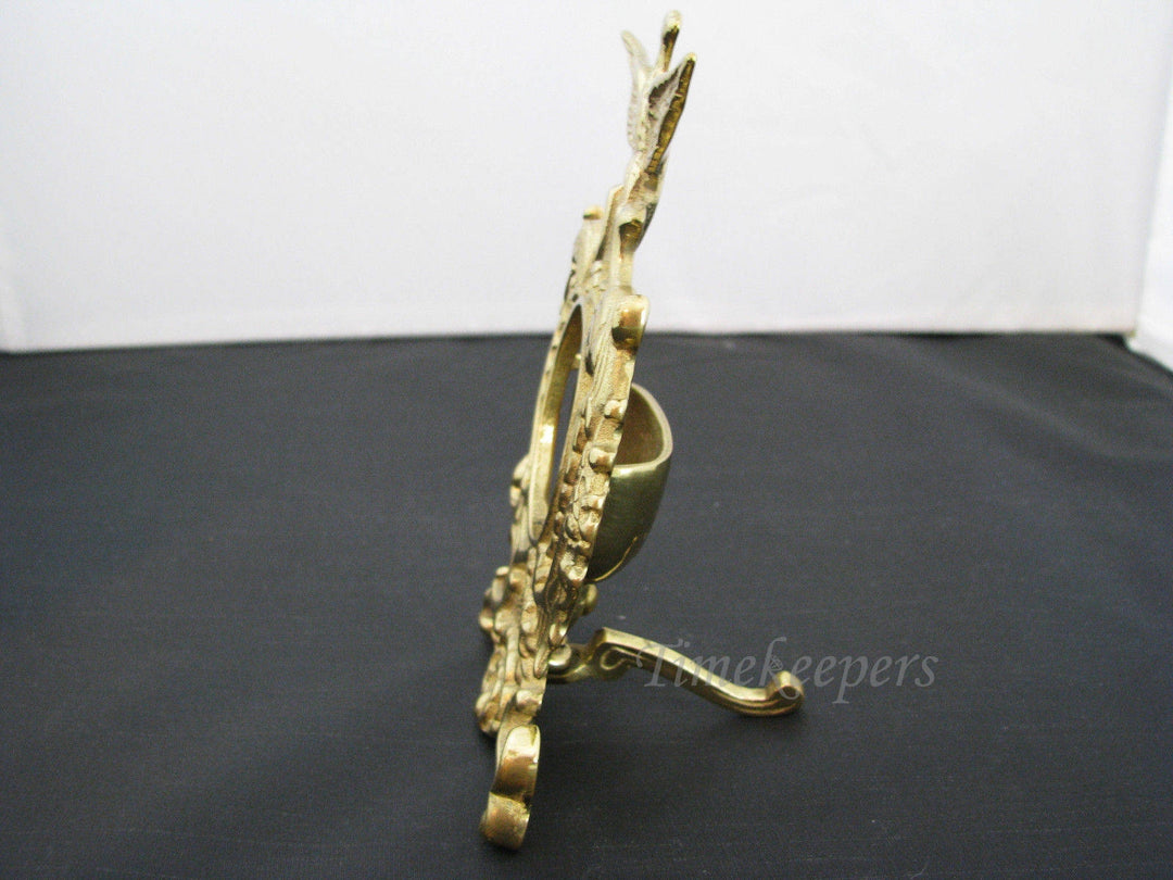 c151 Nice Brass Pocket Watch Display with Eagle Gracing the Top of Stand