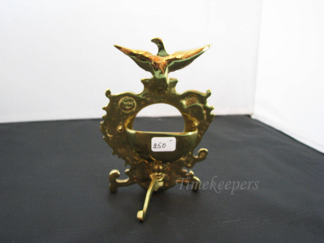 c151 Nice Brass Pocket Watch Display with Eagle Gracing the Top of Stand
