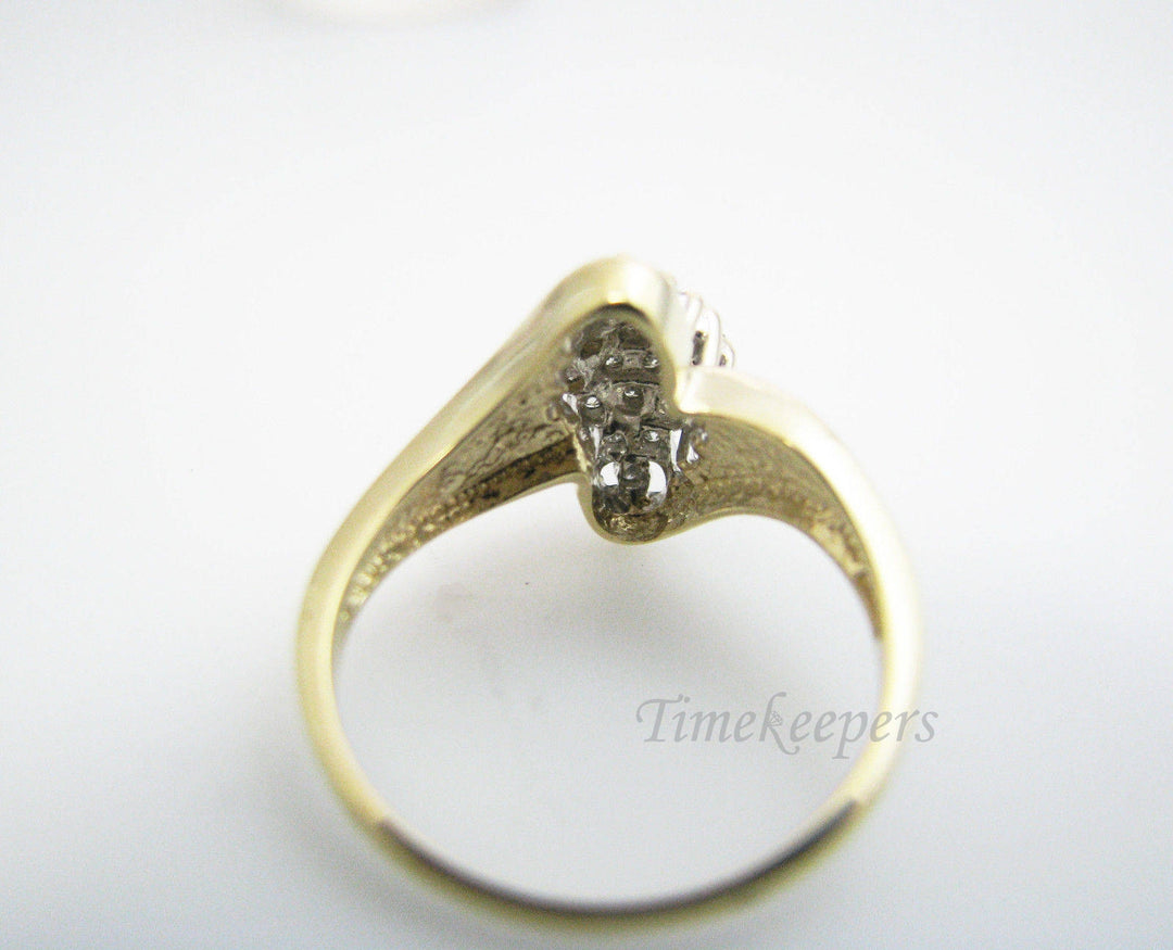 c003 Marvelous 10k Yellow Gold Multi Diamond Cluster Ring