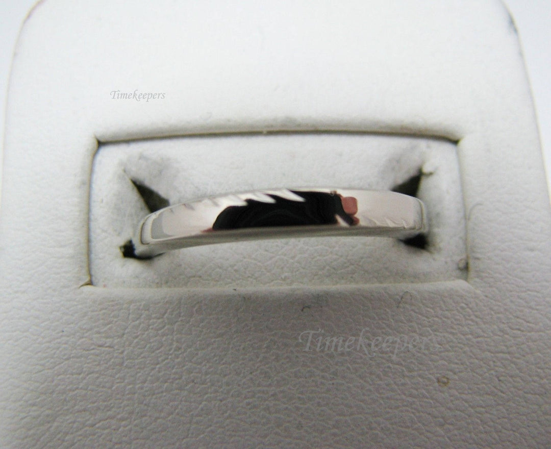 c117 Vintage Nice Thin 14k White Gold Band Ring Size 6.75
