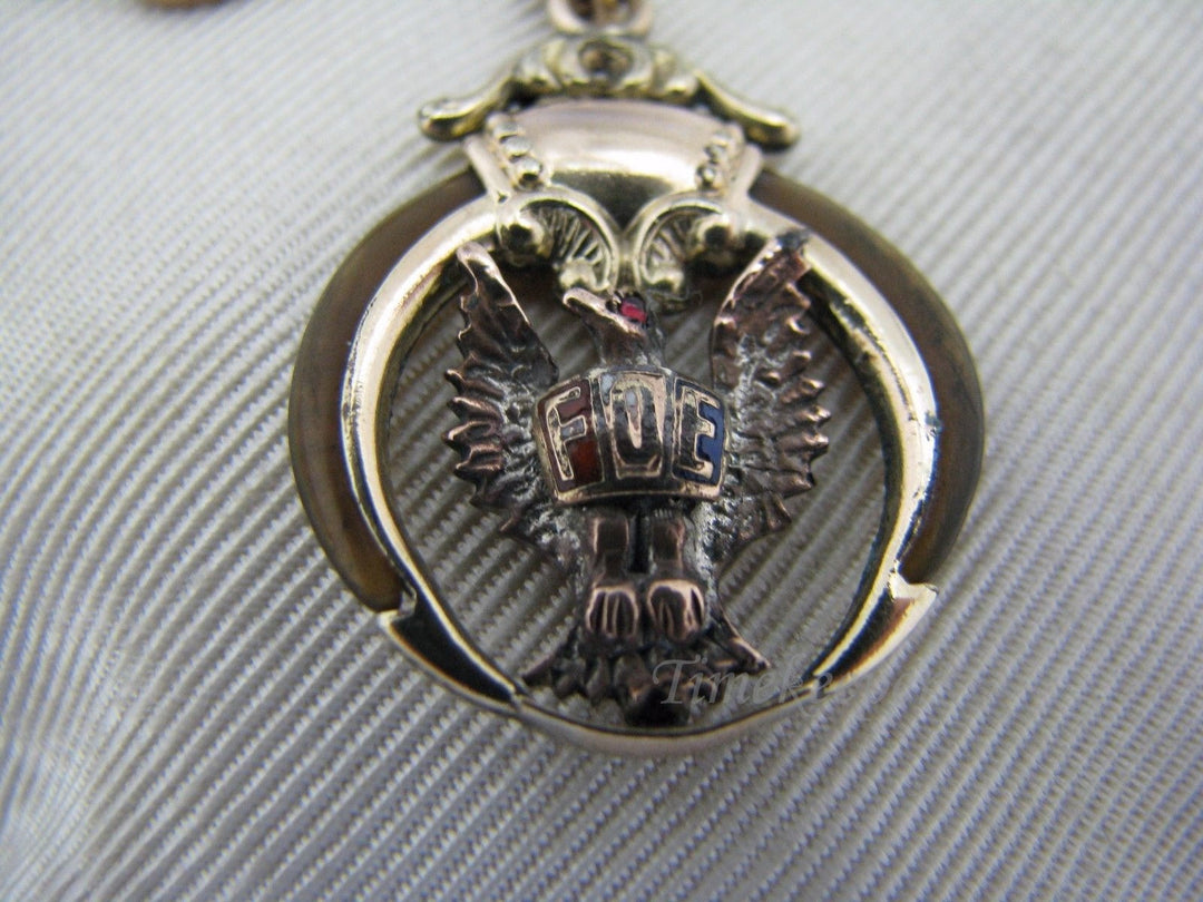 c048 Vintage Fob with Pocket Watch Chain on Waist clip