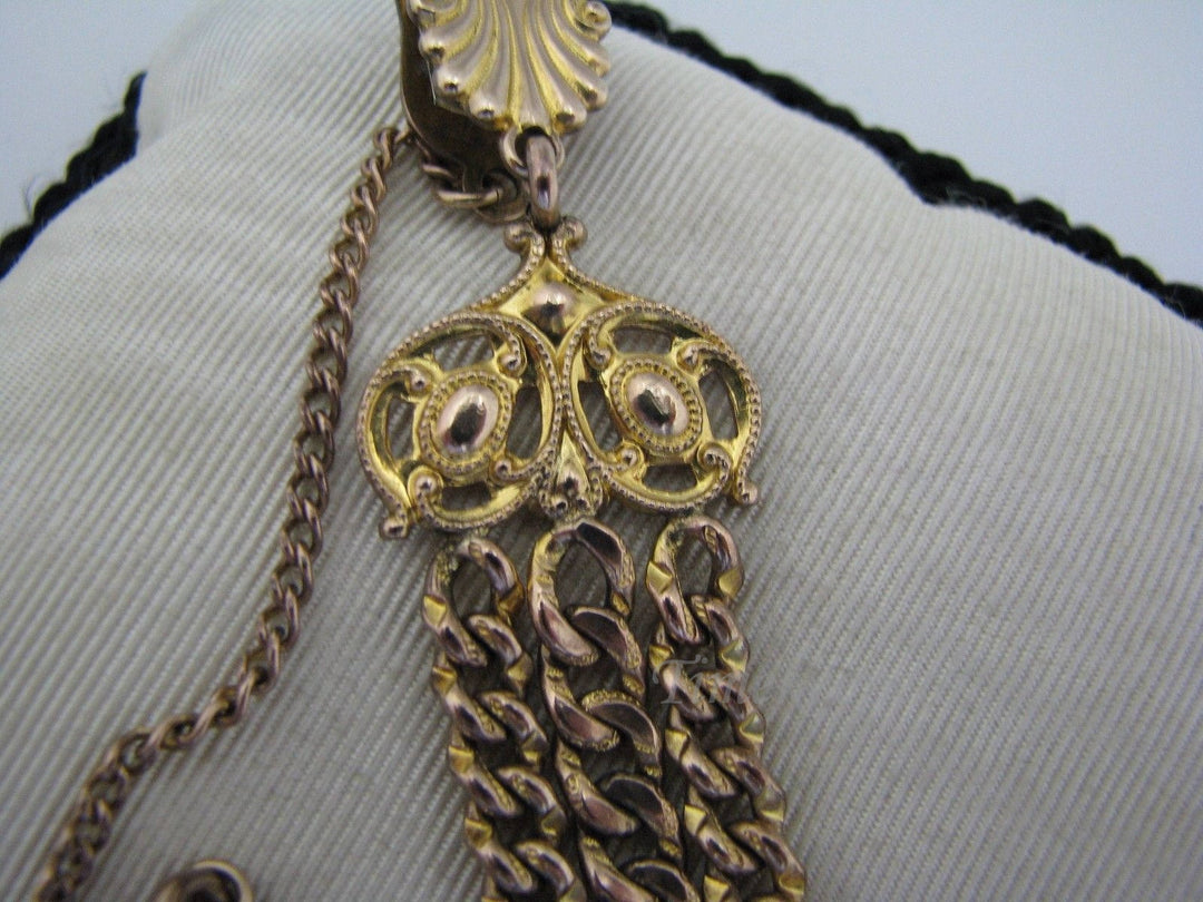 c048 Vintage Fob with Pocket Watch Chain on Waist clip