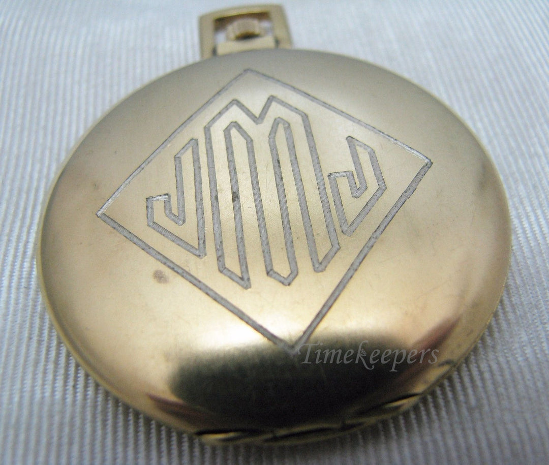 c336 Handsome Vintage Dulux Pocket Watch in Gold tone