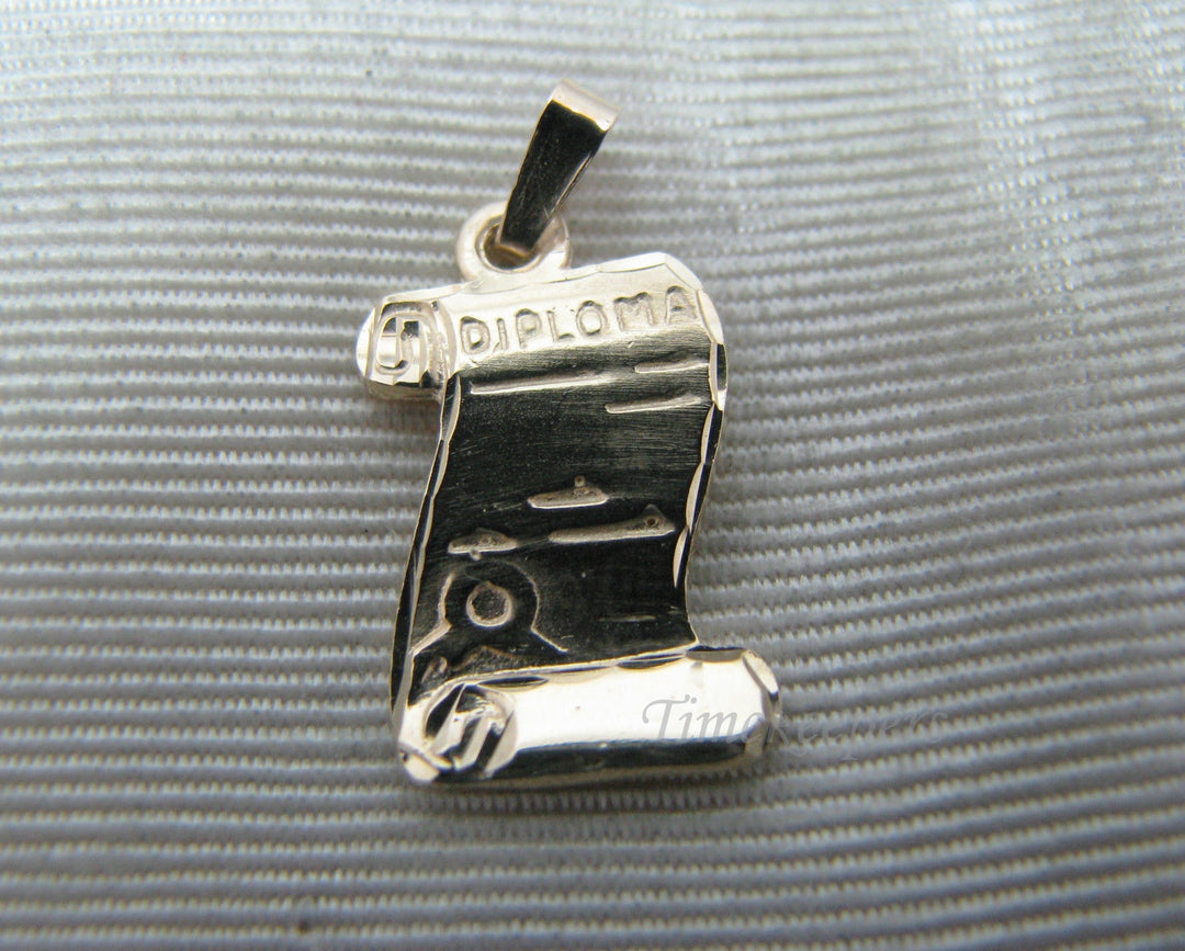 a1002 A Lovely Diploma Pendant in 14k Yellow Gold - Great for Graduates!