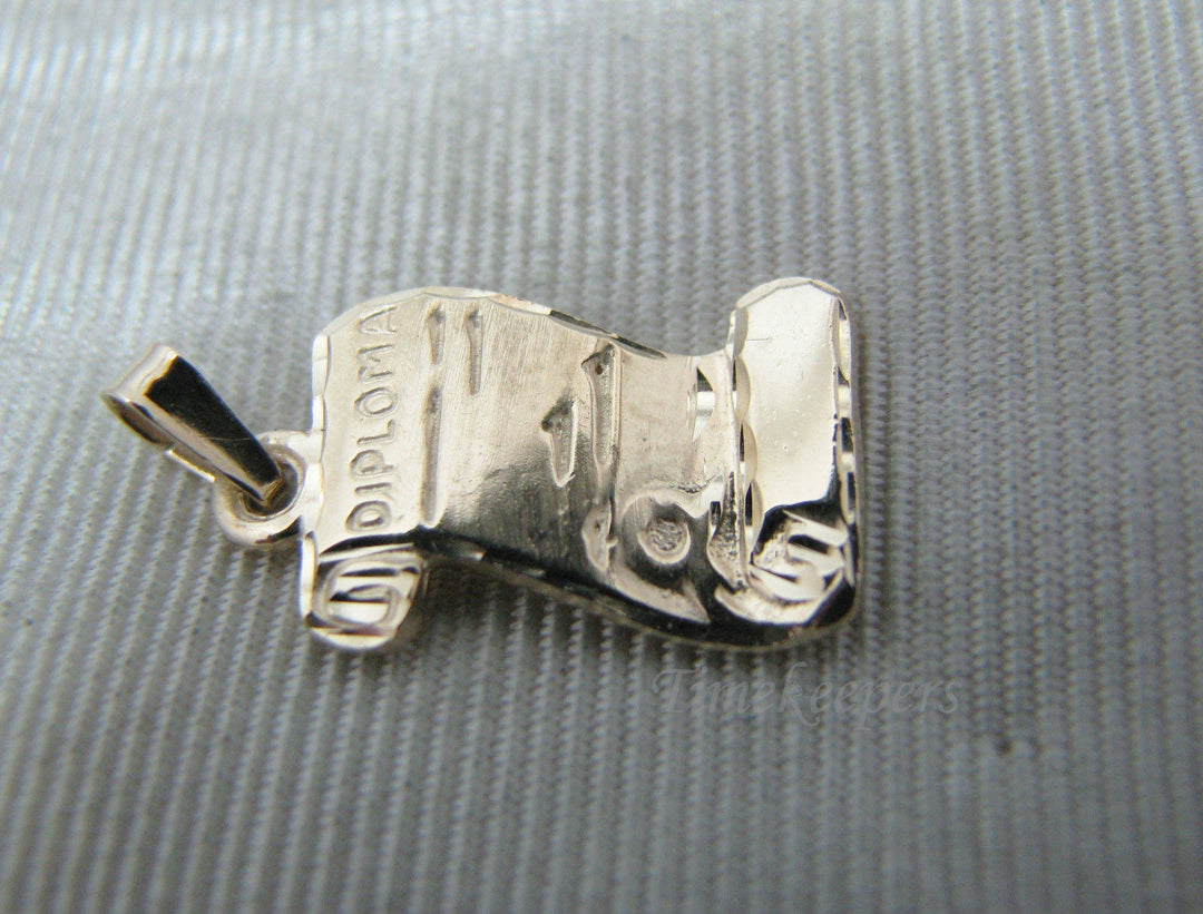 a1002 A Lovely Diploma Pendant in 14k Yellow Gold - Great for Graduates!