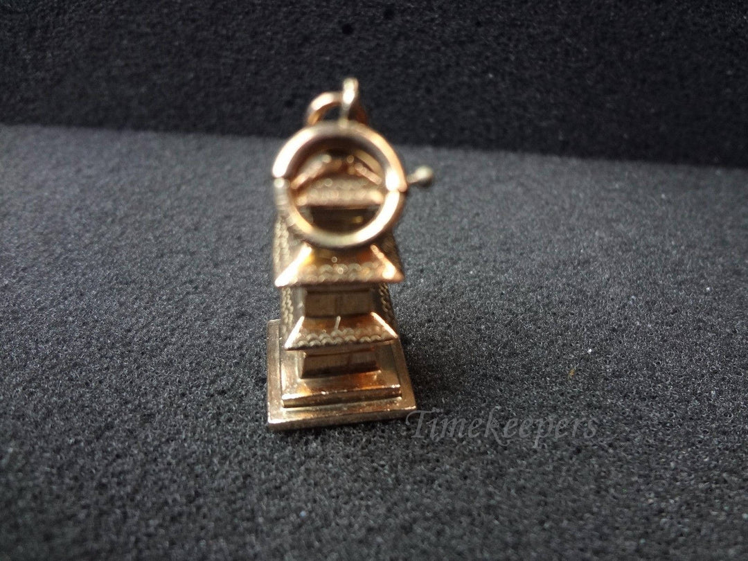 a706 Pretty 14k Yellow Gold (3) story Japanese Pagoda Charm or Pendant