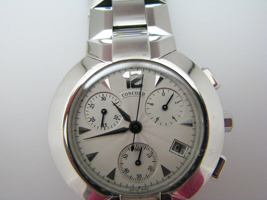a779 Vintage Men's Concord La Scala Chronograph Stainless Steel Watch