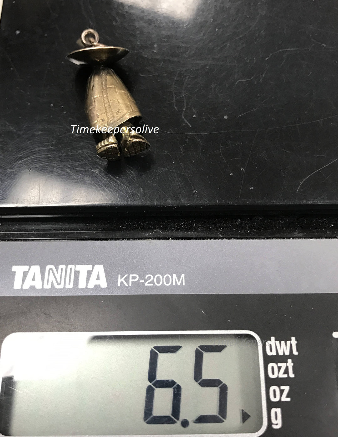 a632 Cute Vintage 14k Gold Sombrero Man Charm Pendant Perfect Collectible Gift