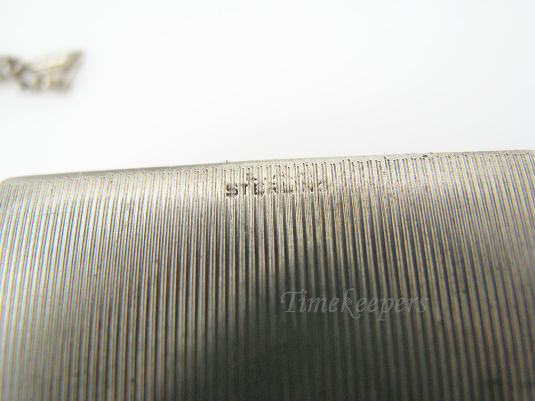 c002 Vintage Sterling Silver Wristlet Compact