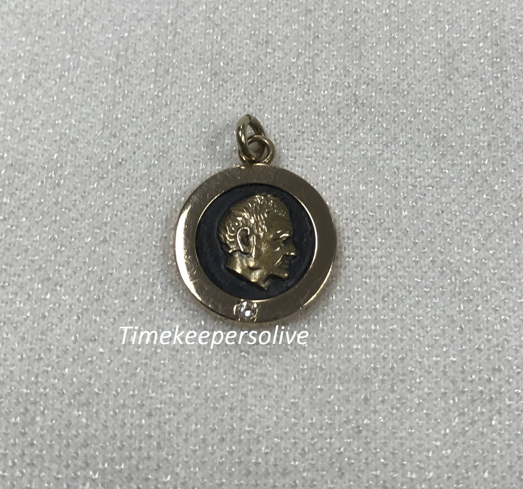 a480 10k Yellow Gold John Deere Coin Charm Pendant Perfect Gift