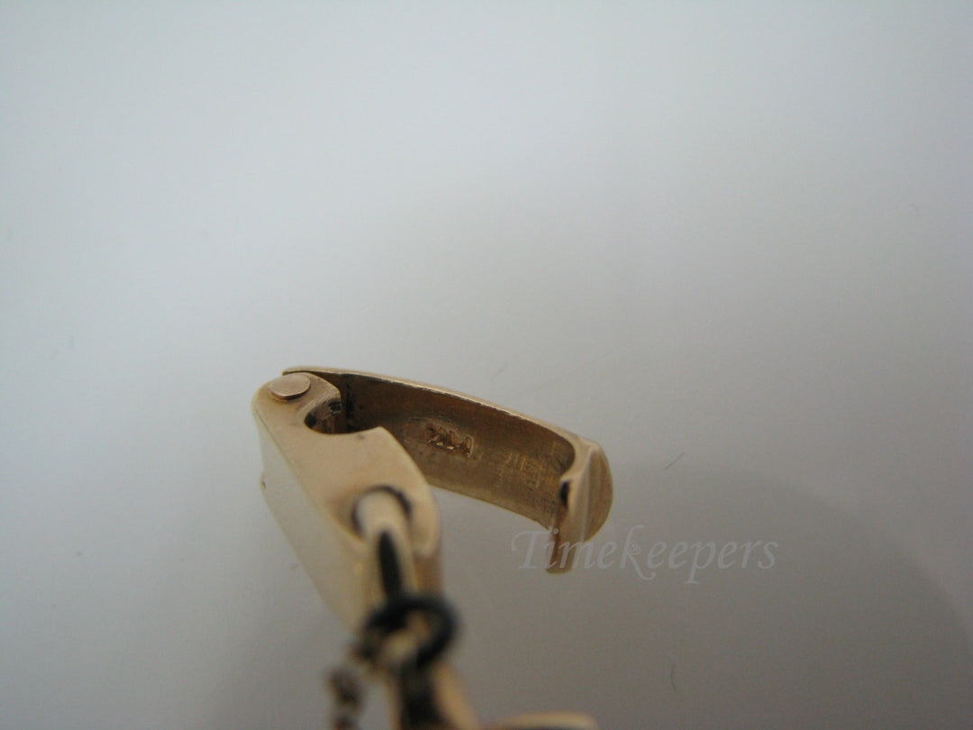 a560 Vintage Beautiful 14k Yellow Gold Pearl Flower Diamond Sapphire Bracelet