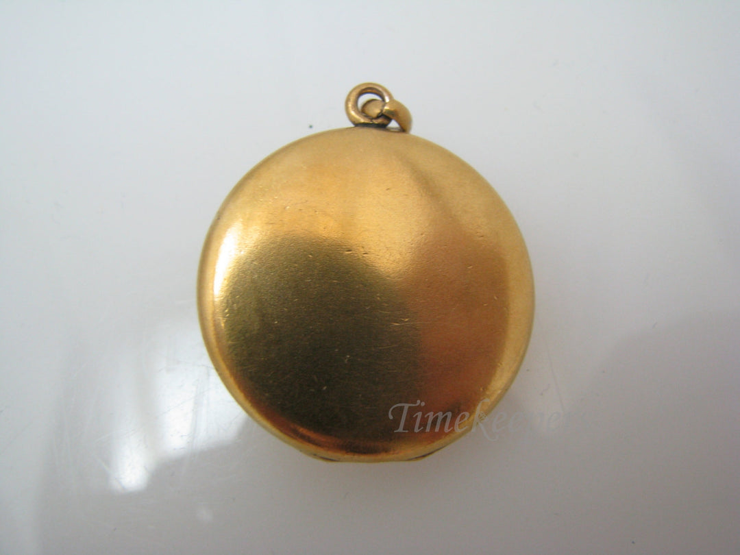 a668 Beautiful Art Nouveau Gold Filled Locket