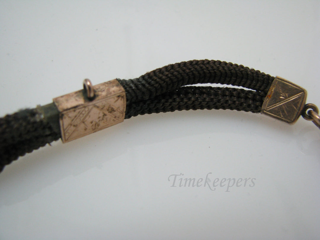 c490 Victorian Era, Handsome Woven Hair Vest Chain