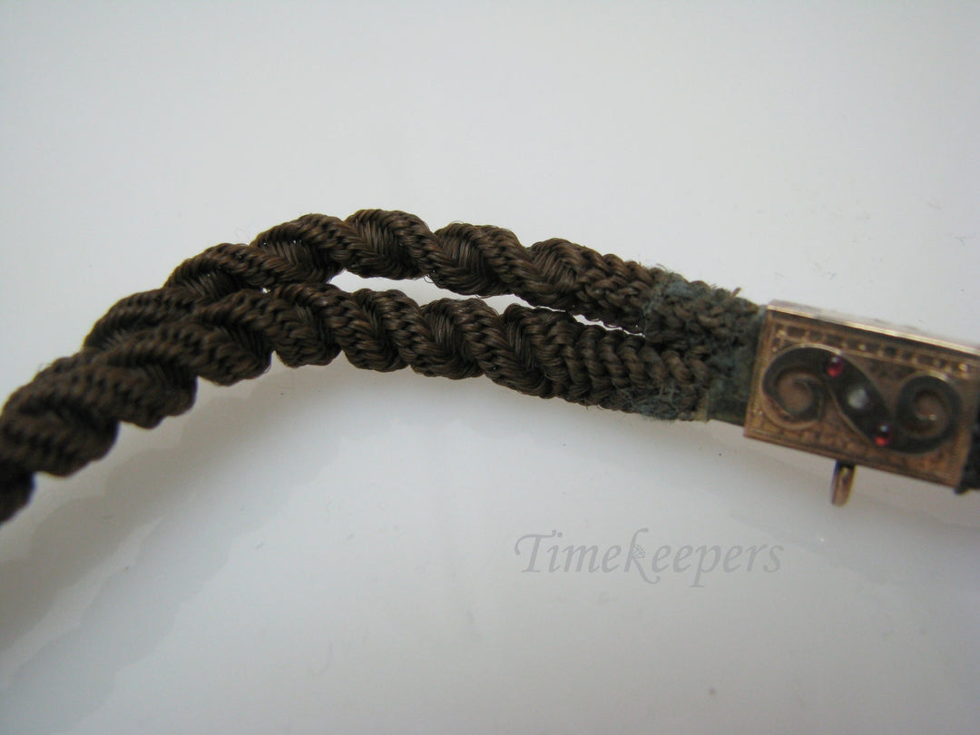 c490 Victorian Era, Handsome Woven Hair Vest Chain