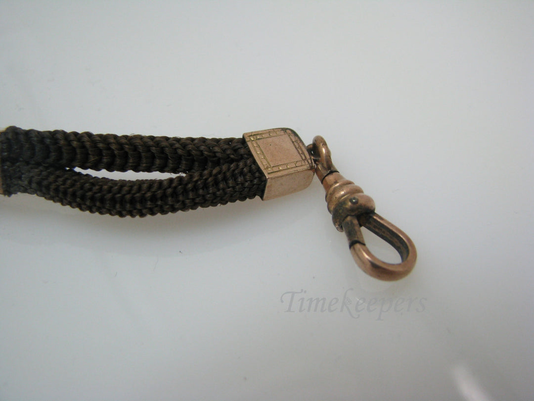c490 Victorian Era, Handsome Woven Hair Vest Chain