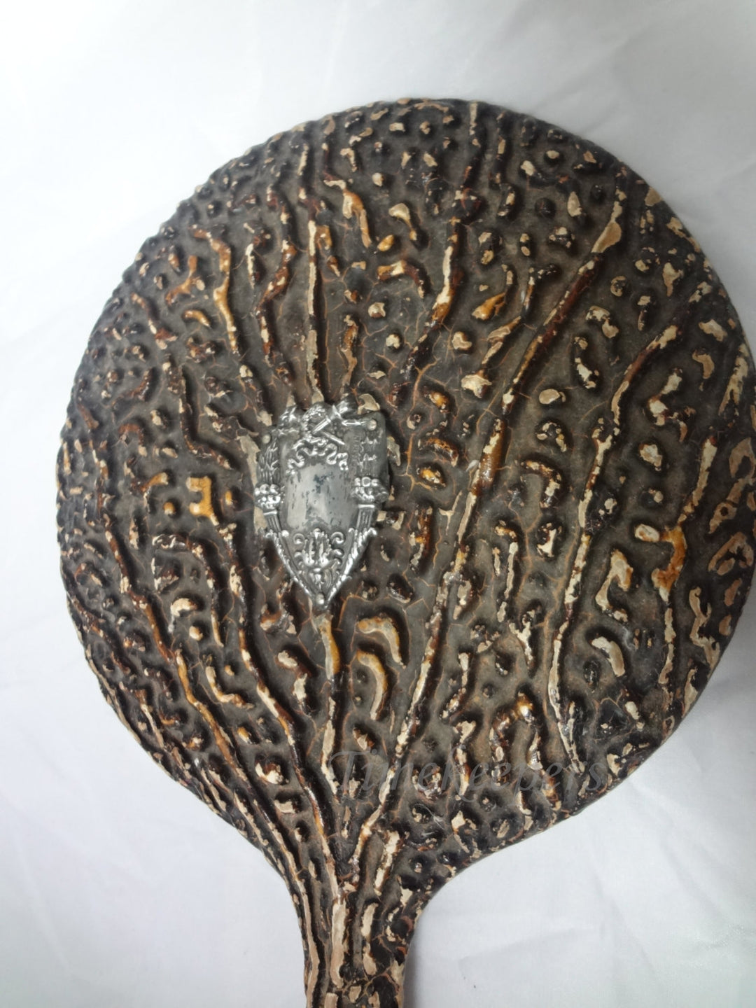 c447 Vintage Unique 1900's Bone Mirror