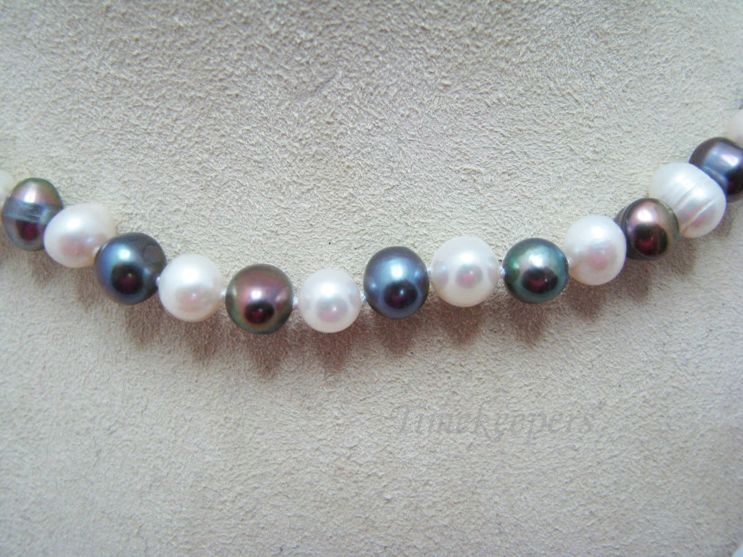 c227 Lovely Baroque Multi Color Pearl Necklace