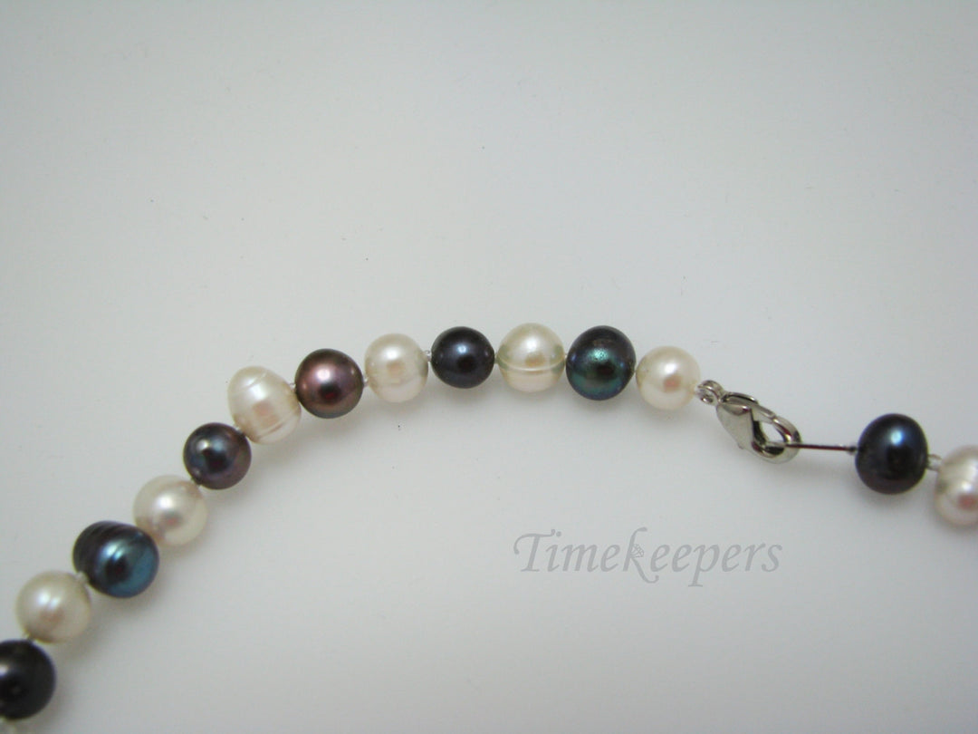c227 Lovely Baroque Multi Color Pearl Necklace