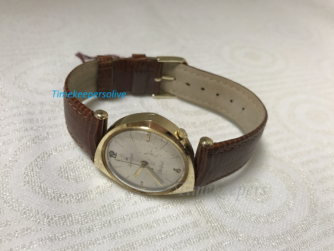 b027 Vintage Rare Collectable 1960s Hamilton Savitar 14K Yellow Gold Watch