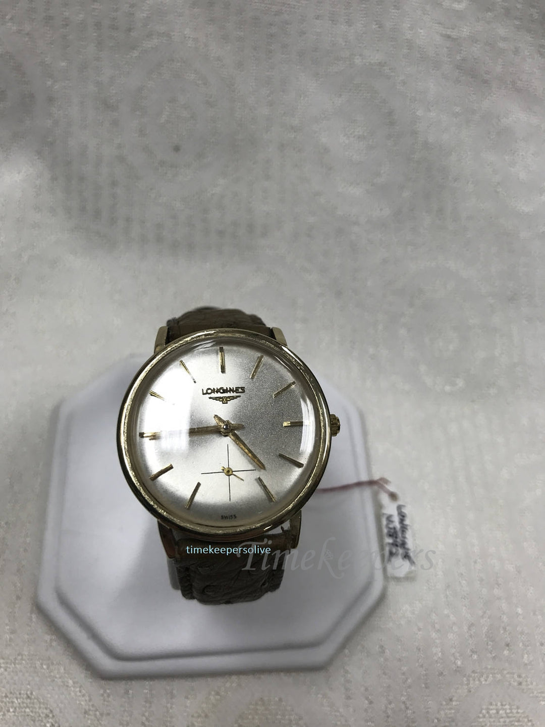 c671 Elegant Vintage 14k Gold Elegant Casual Longines Swiss Men's Watch 1940-1950's