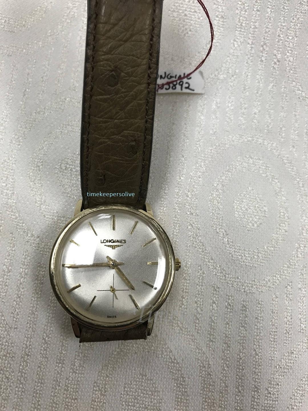 c671 Elegant Vintage 14k Gold Elegant Casual Longines Swiss Men's Watch 1940-1950's