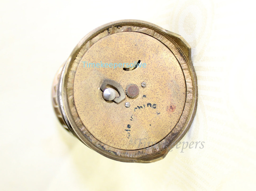 a1114 Vintage Rare Unique Working Brass Bird Cage Mechanical Table Clock 5"