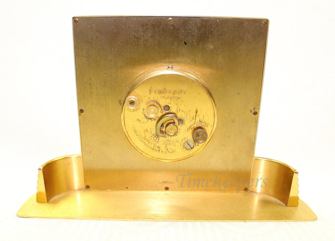 c667 Vintage Desk Spaudling &amp; Company Standing Clock 1950s Working Condition