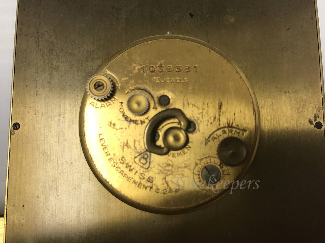 c667 Vintage Desk Spaudling &amp; Company Standing Clock 1950s Working Condition