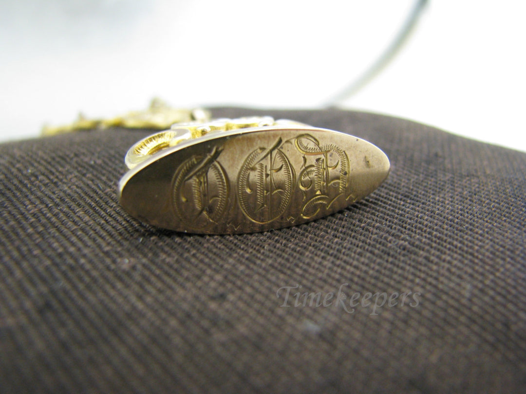 c086 Vintage Pocket Watch Chain Featuring Filigree Links on a Waist Clip