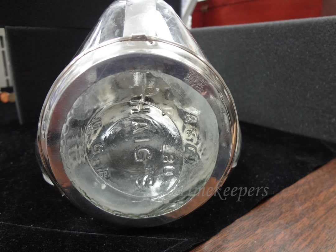 c595 Haig Dimple Pinch Bottle With Sterling Overlay