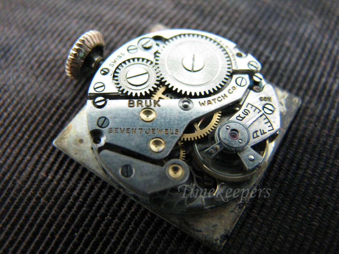 c144 Vintage Bruk Watch Co. Lapel Watch with Art Deco Style Watch Pin