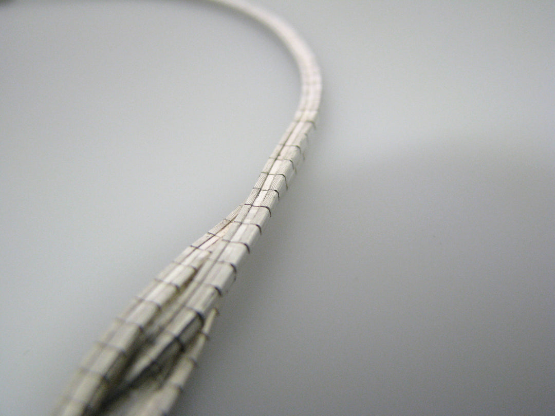 c537 Pretty Braided Sterling Silver Choker