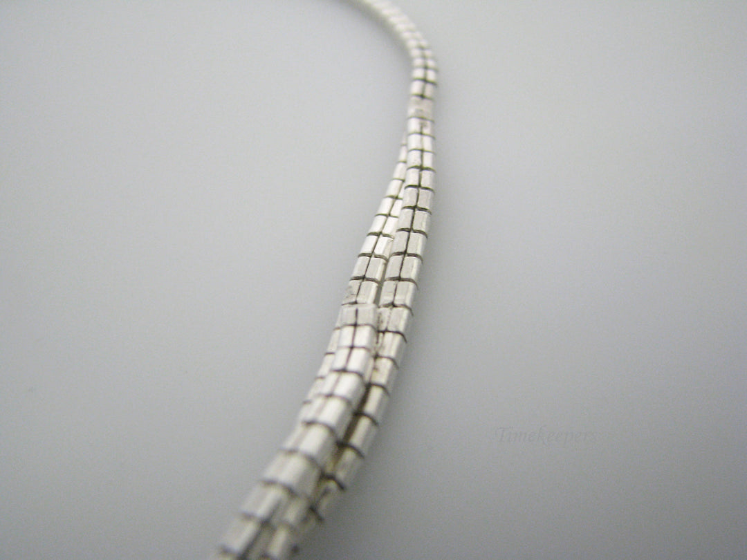 c537 Pretty Braided Sterling Silver Choker