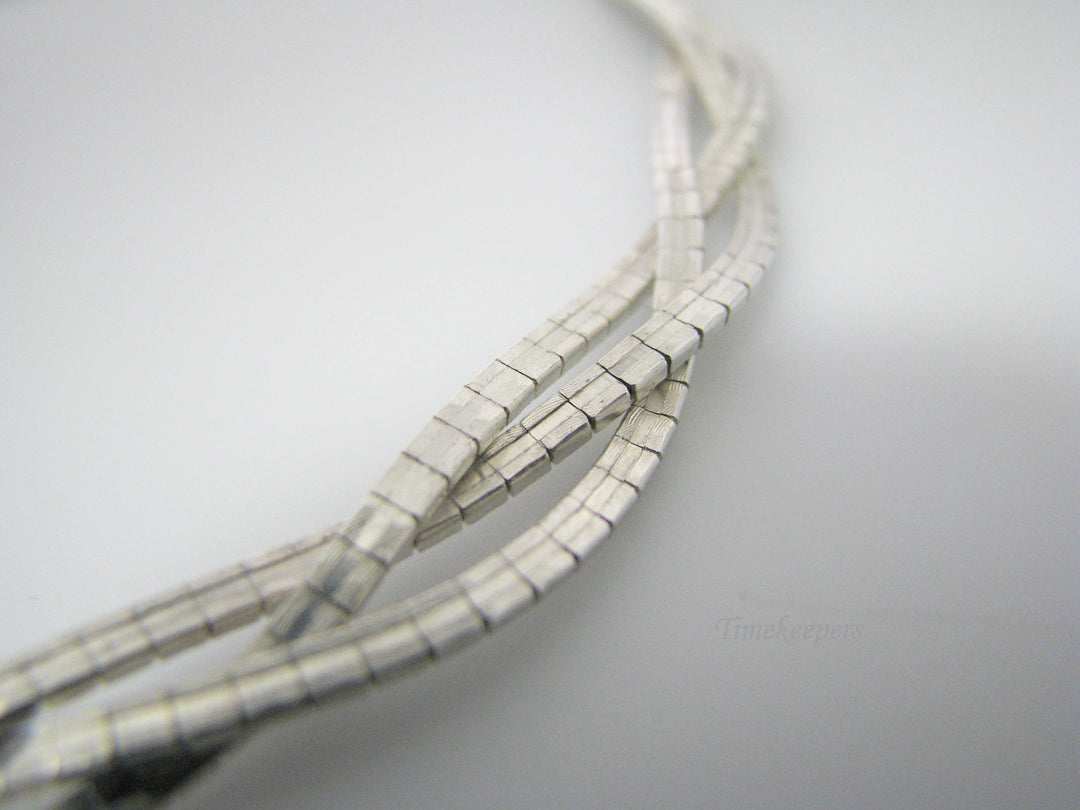 c537 Pretty Braided Sterling Silver Choker