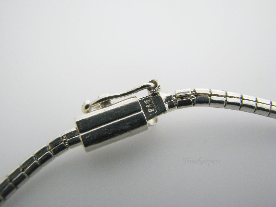 c537 Pretty Braided Sterling Silver Choker