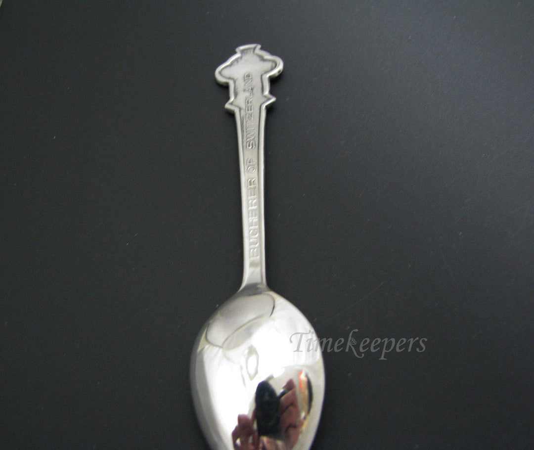a302 Vintage Collectible Silver Tone Rolex Lucerne Souvenier Spoon CB