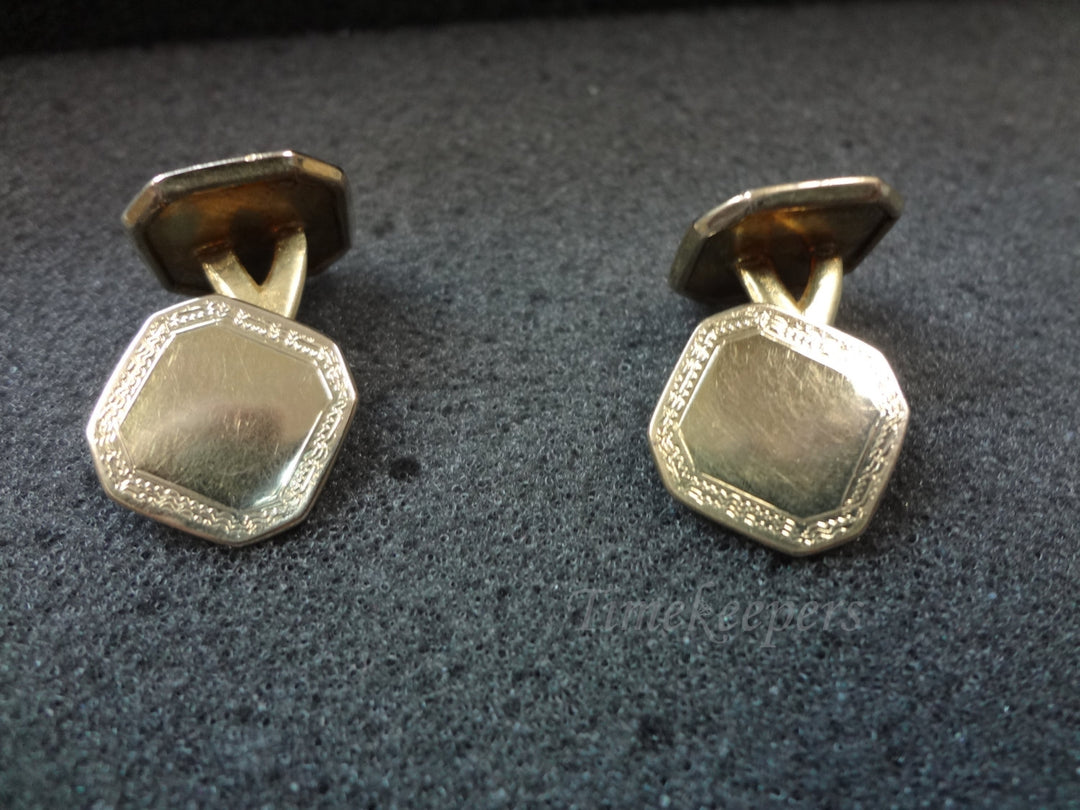 a936 Vintage Square Cuff links by HWKCO