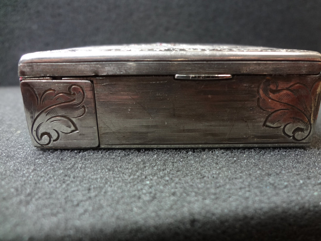 c475 Vintage 800 Silver Compact with Gems