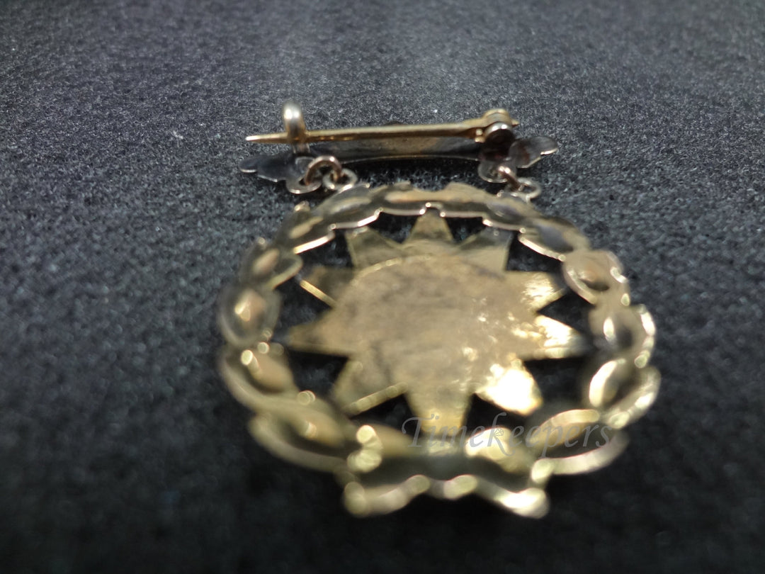 a1112 Vintage Eastern Star Lapel Pin Gold Filled Past Patron's Medal
