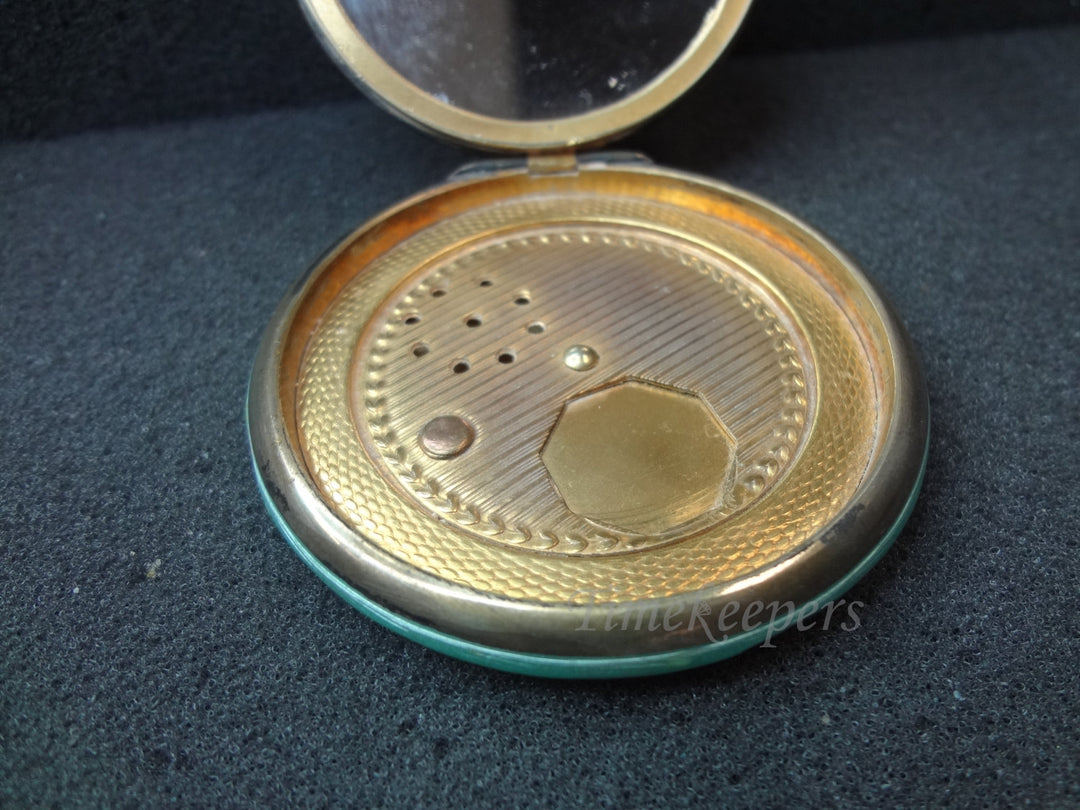 a862 Vintage 1900's Guilloche Enamel Compact