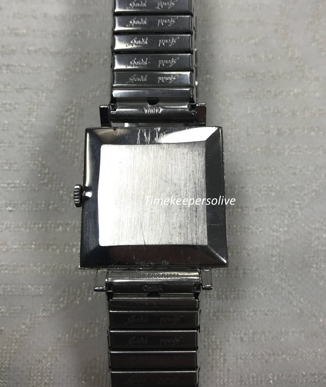 a029 Vintage Original Movado Switzerland Silver Tone Stretch Link Band Wrist Watch