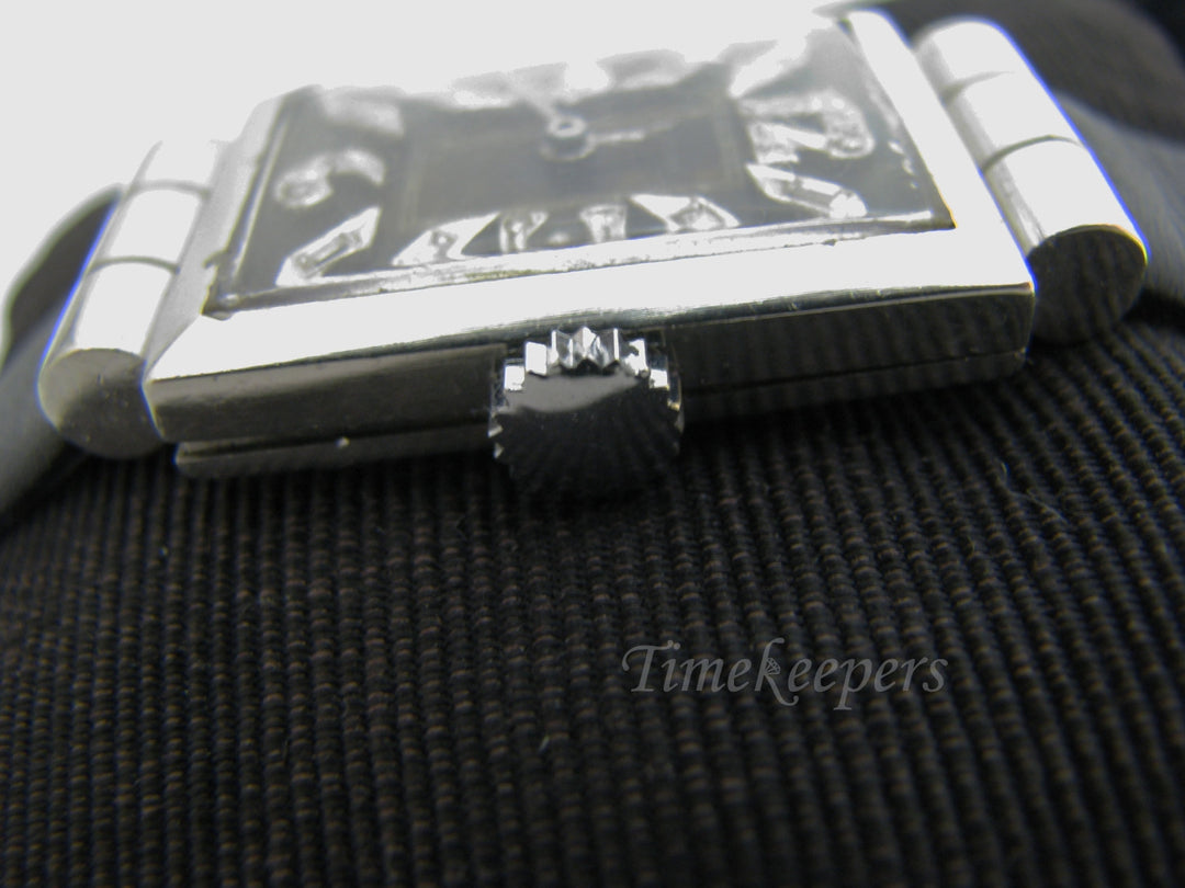 a1083 Vintage 1930's Glycine Watch in Platinum with Diamond Markers