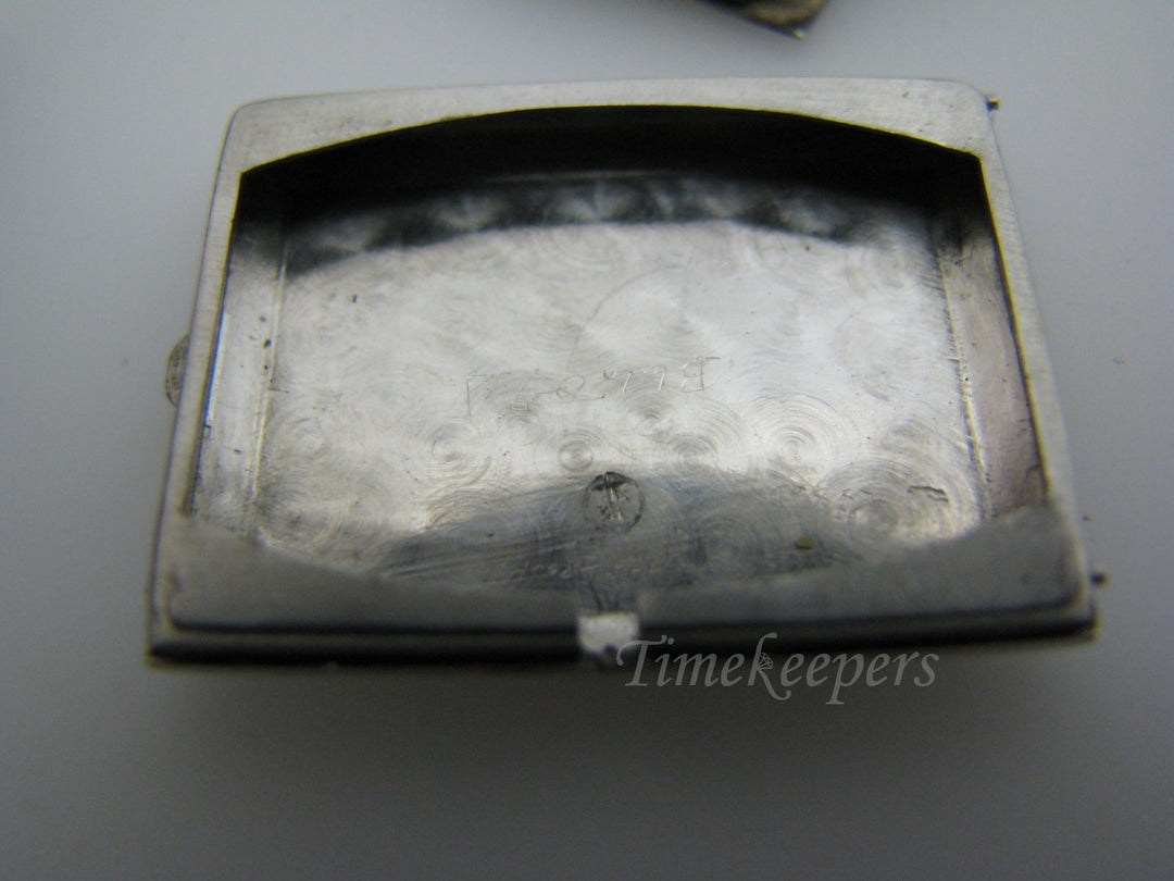 a1083 Vintage 1930's Glycine Watch in Platinum with Diamond Markers