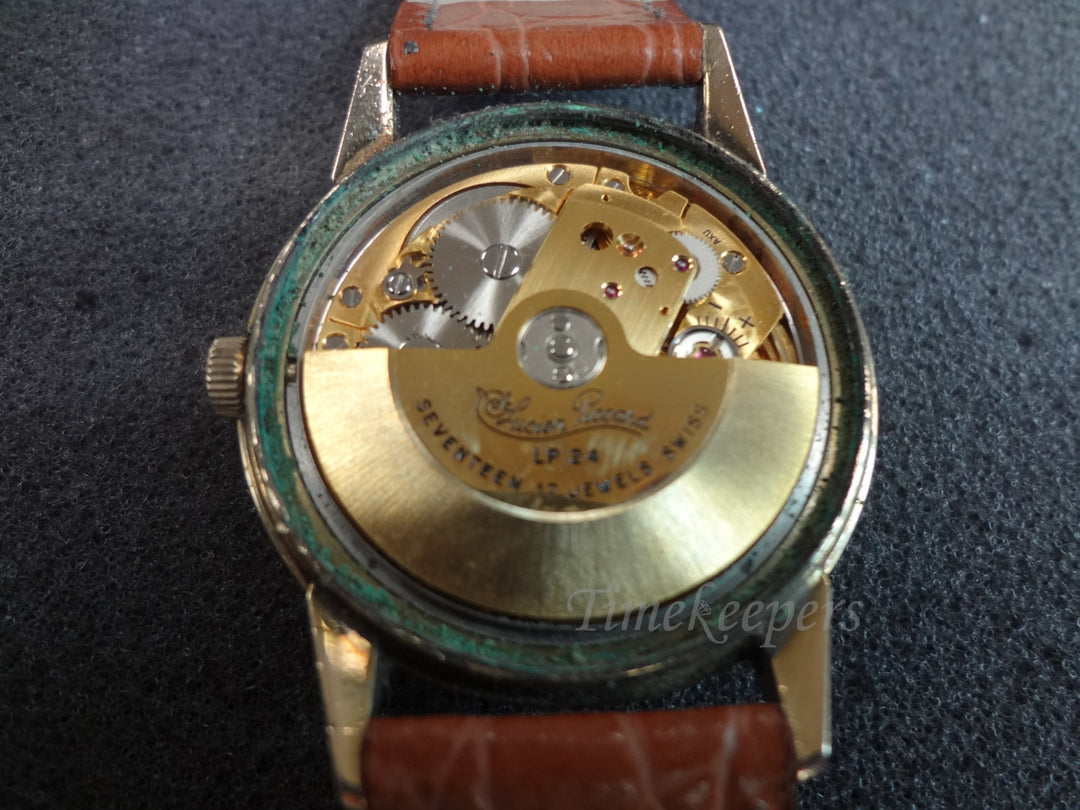 a228 Vintage 1960s Men's Lucien Piccard Automatic Seashark Watch 10k Gold Filled