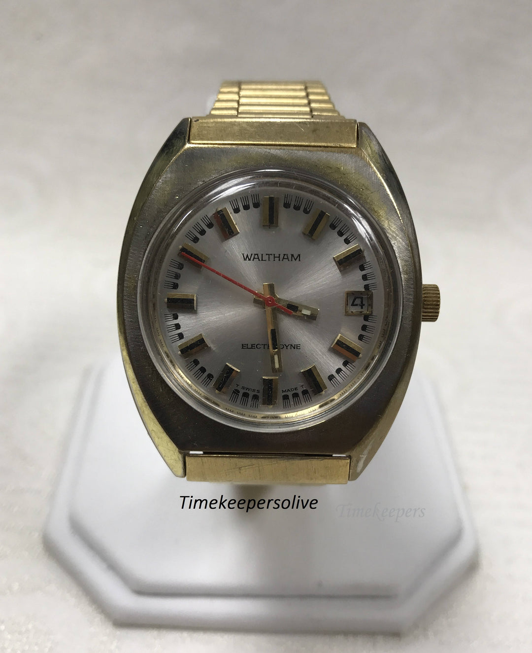a247 Vintage Original Waltham Swiss Stainless Electric Electrodyne Wrist Watch
