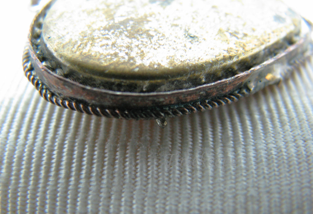 a937 Lovely Vintage Micro Mosaic Heart Pendant