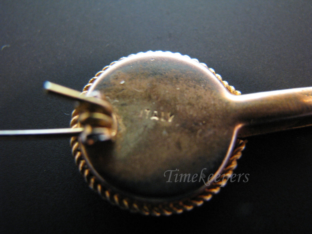 j010 Beautiful Vintage Italian Micro Mosaic Banjo Brooch