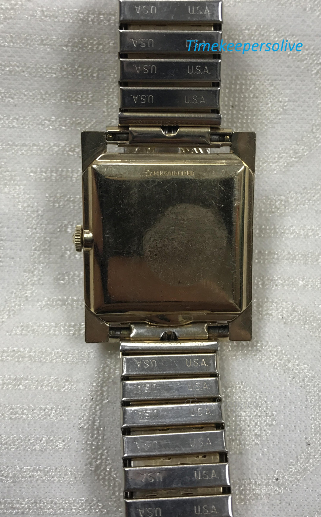 c173 Vintage Original Wittnauer Gold Tone 14K Gold filled 17 J Mechanical Wrist Watch