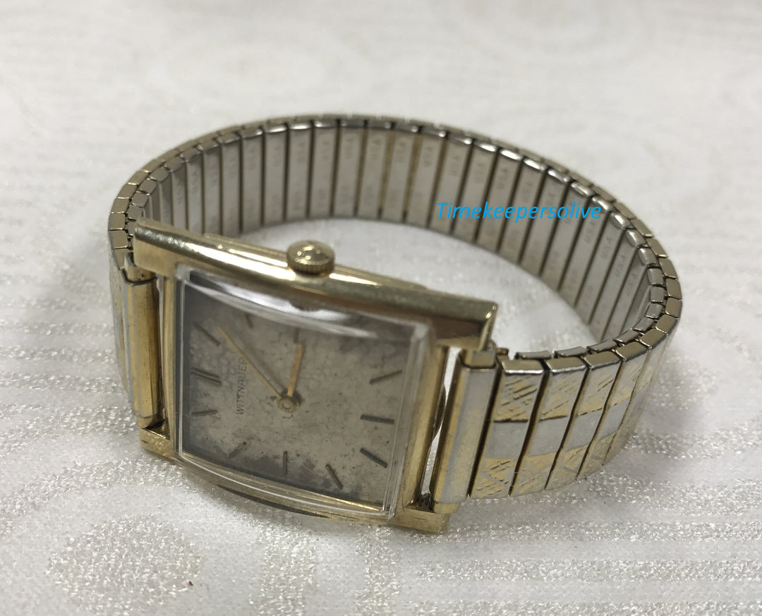c173 Vintage Original Wittnauer Gold Tone 14K Gold filled 17 J Mechanical Wrist Watch